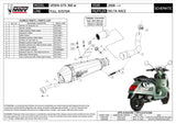 Sistema De Escape Completo Sin Catalizador Y Con Homologación Acústica Delta Race Acero Negro Carbono - Mivv Compatible Con Piaggio Vespa Gts 300 (2008-2020)