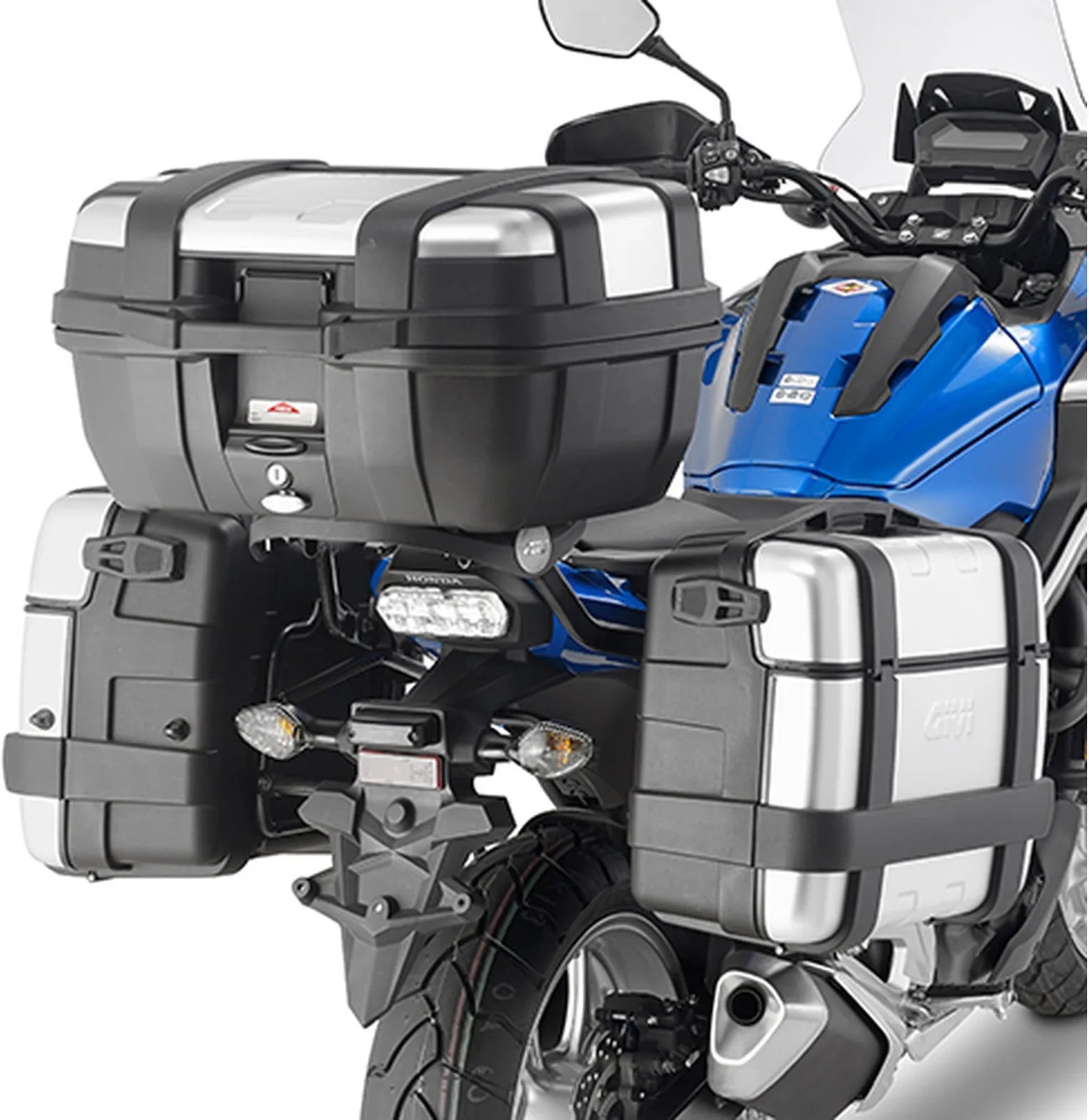 Maletas Laterales Monokey Trekker Negro 92 Lt Trekker Aluminio - Givi Compatible Con Honda Nc 750 S (2016-2020)