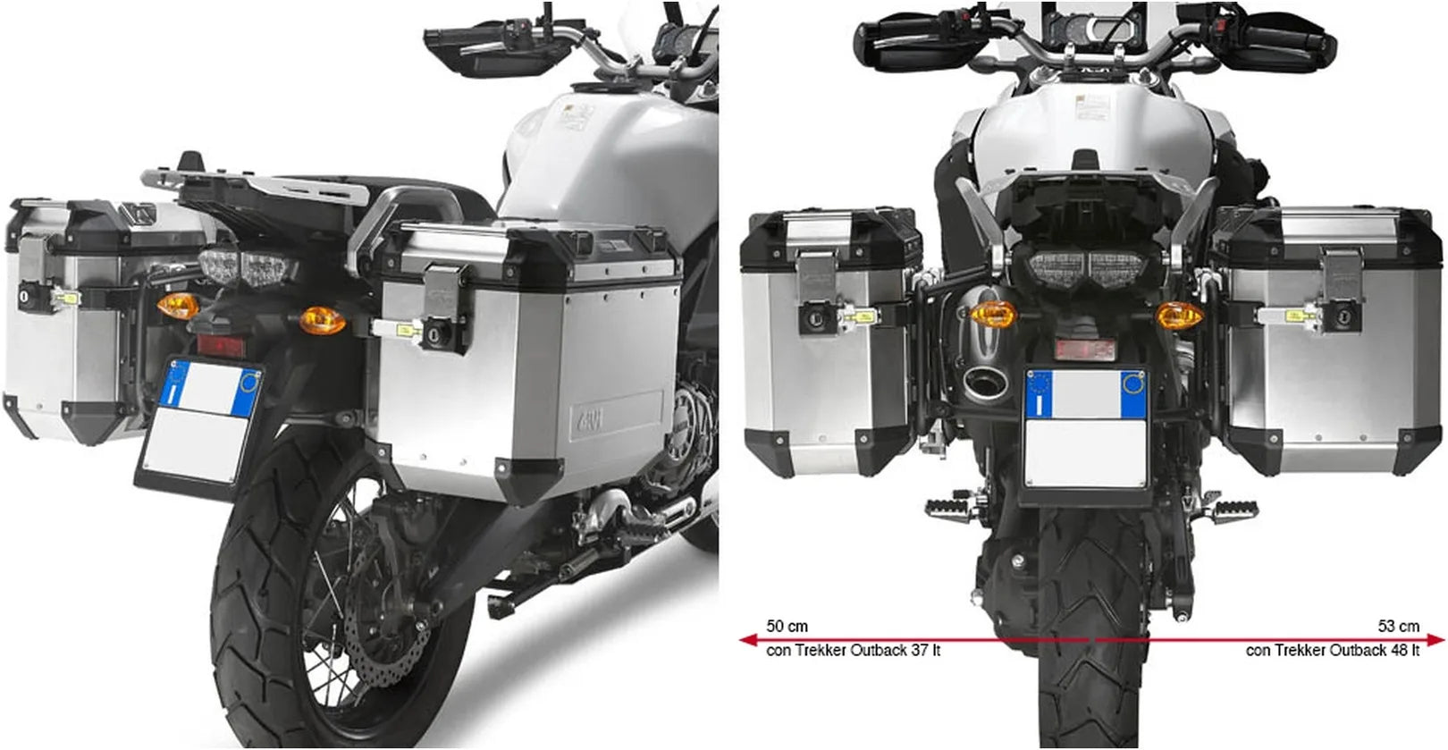 Alforjas Laterales Monokey Cam-Side Canyon Negro 60 Lt Canyon Nylon - Givi Compatible Con Yamaha Xt 1200 Ze Super Ténéré (2014-2020)