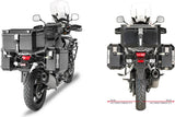 Monokey Cam-Side Trekker Outback Evo Smart Black Aluminium Side Cases + Locks - 70 Lt Trekker Outback Evo Smart Aluminium - Givi Compatible With Suzuki Dl 1000 V-Strom (2014-2016)