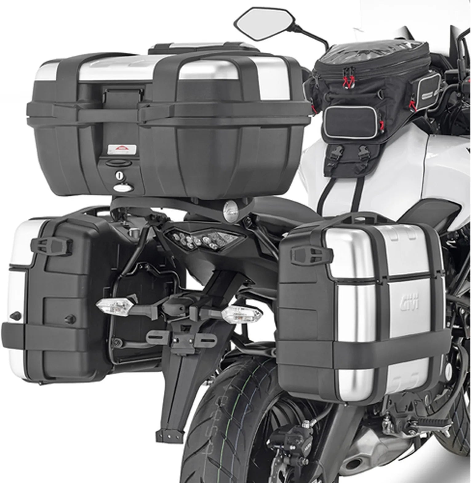 Maletas Laterales Monokey Trekker Dolomiti Aluminio 72 Lt Trekker Dolomiti Aluminio - Givi Compatible Con Kawasaki Versys 650 (2022-2024)