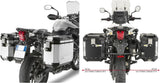 Maletas Laterales Monokey Cam-Side Trekker Outback Evo Smart Aluminio Negro + Cerradura 88 Lt Trekker Outback Evo Smart Aluminio - Givi Compatible Con Triumph Tiger 800 - Xc - Xr (2011-2017)