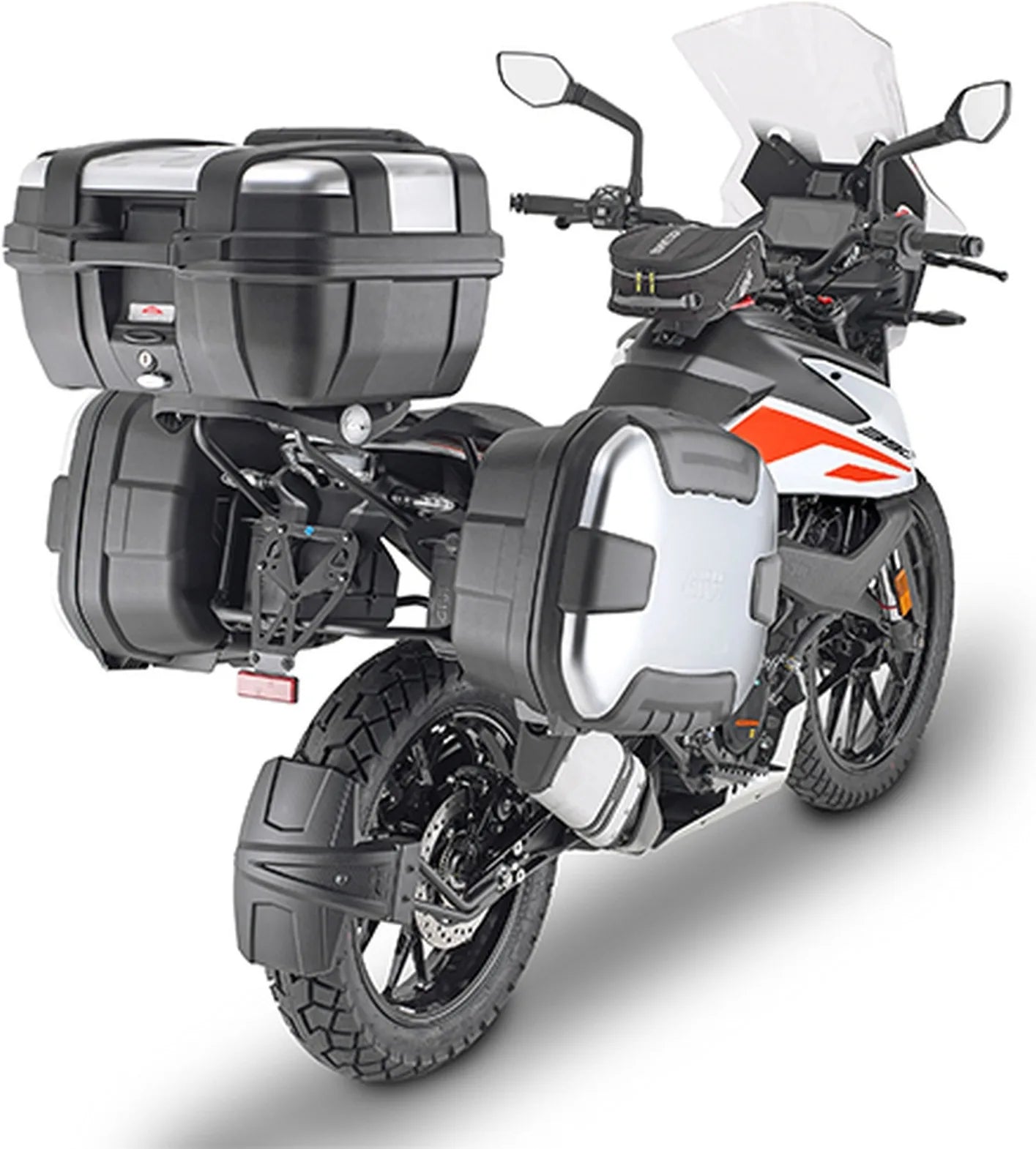 Maletas Laterales Monokey Trekker Negro 92 Lt Trekker Aluminio - Givi Compatible Con Ktm 390 Adventure (2020-2024)
