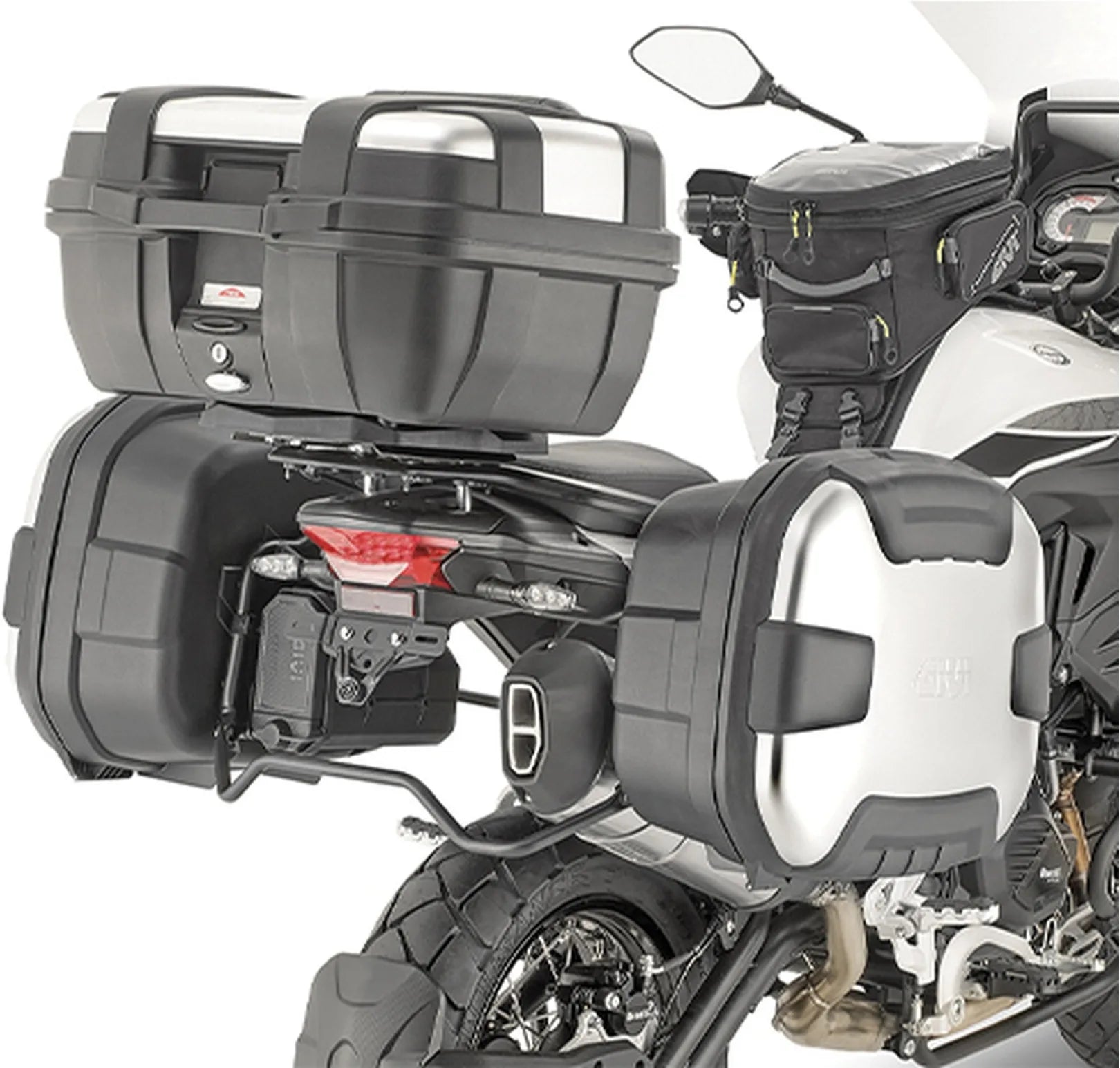 Maletas Laterales Monokey Trekker Lite Negro 70 Lt Trekker Lite Plastico - Givi Compatible Con Benelli Trk 502 (2017-2020)