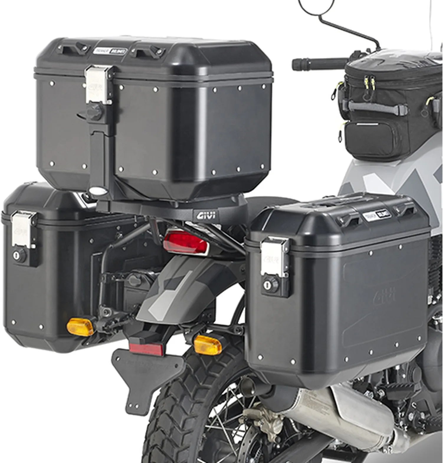 Alforjas Laterales Monokey Negro 50 Lt Plastico - Givi Compatible Con Royal Enfield Himalayan (2018-2020)