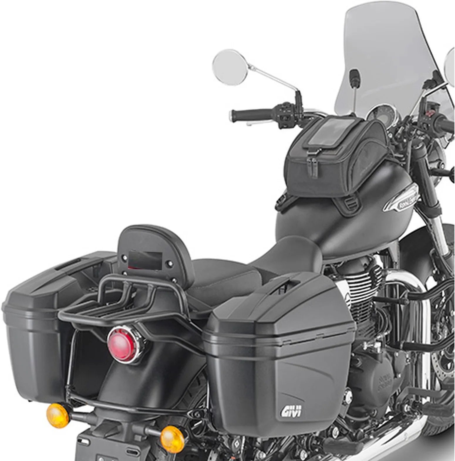 Maletas Laterales Monokey Negro 66 Lt Nylon - Givi Compatible Con Royal Enfield Meteor 350 (2021-2024)