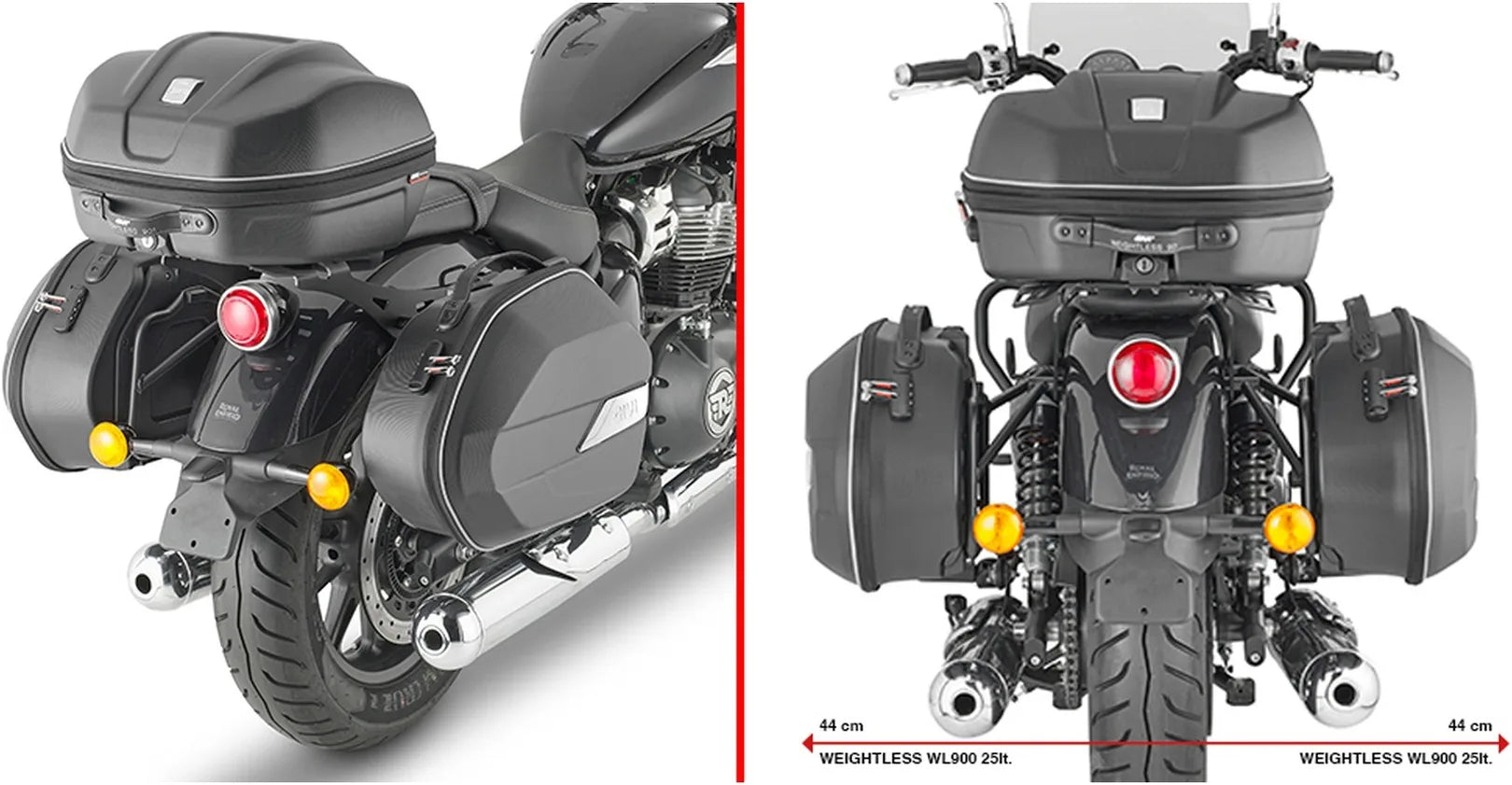 Maletas Laterales Monokey Trekker Alaska Aluminio Negro 72 Lt Trekker Alaska Aluminio - Givi Compatible Con Royal Enfield Super Meteor 650 (2023-2024)