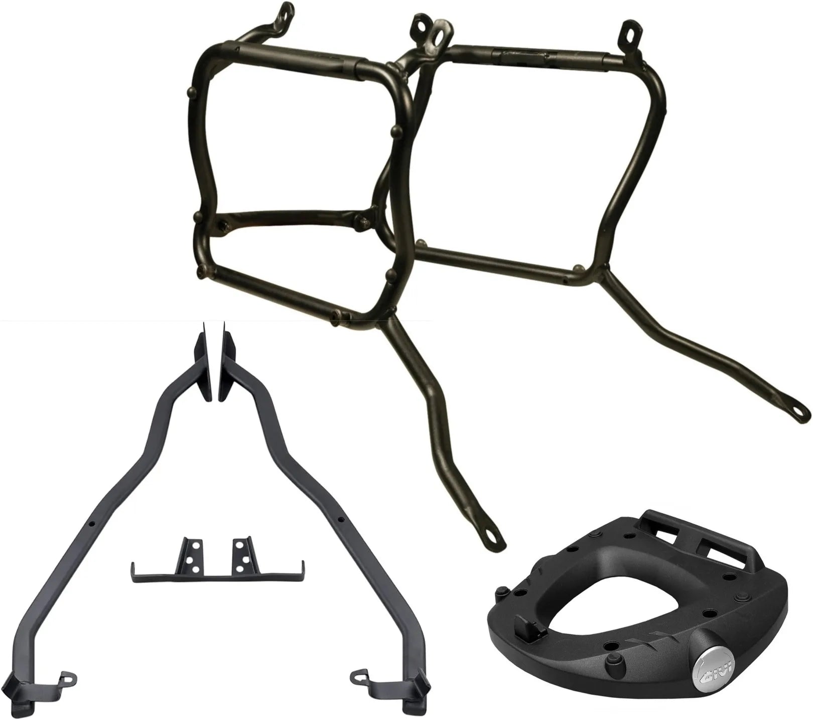 Baúl Monokey Trekker Aluminio Negro 52 Lt Trekker Aluminio - Givi Compatible Con Honda Crf 1000 L Africa Twin (2018-2019)