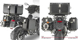 Monokey Cam-Side Trekker Outback Evo Smart Black Aluminium Side Cases + Locks - 70 Lt Trekker Outback Evo Smart Aluminium - Givi Compatible With Triumph Tiger 900 (2020-2023)