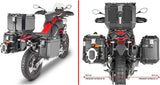 Monokey Cam-Side Trekker Outback Evo Smart Black Aluminium Side Cases + Locks - 70 Lt Trekker Outback Evo Smart Aluminium - Givi Compatible With Aprilia Tuareg 660 (2021-2024)