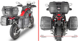 Monokey Black Side Cases - 66 Lt Nylon - Givi Compatible With Aprilia Tuareg 660 (2021-2024)