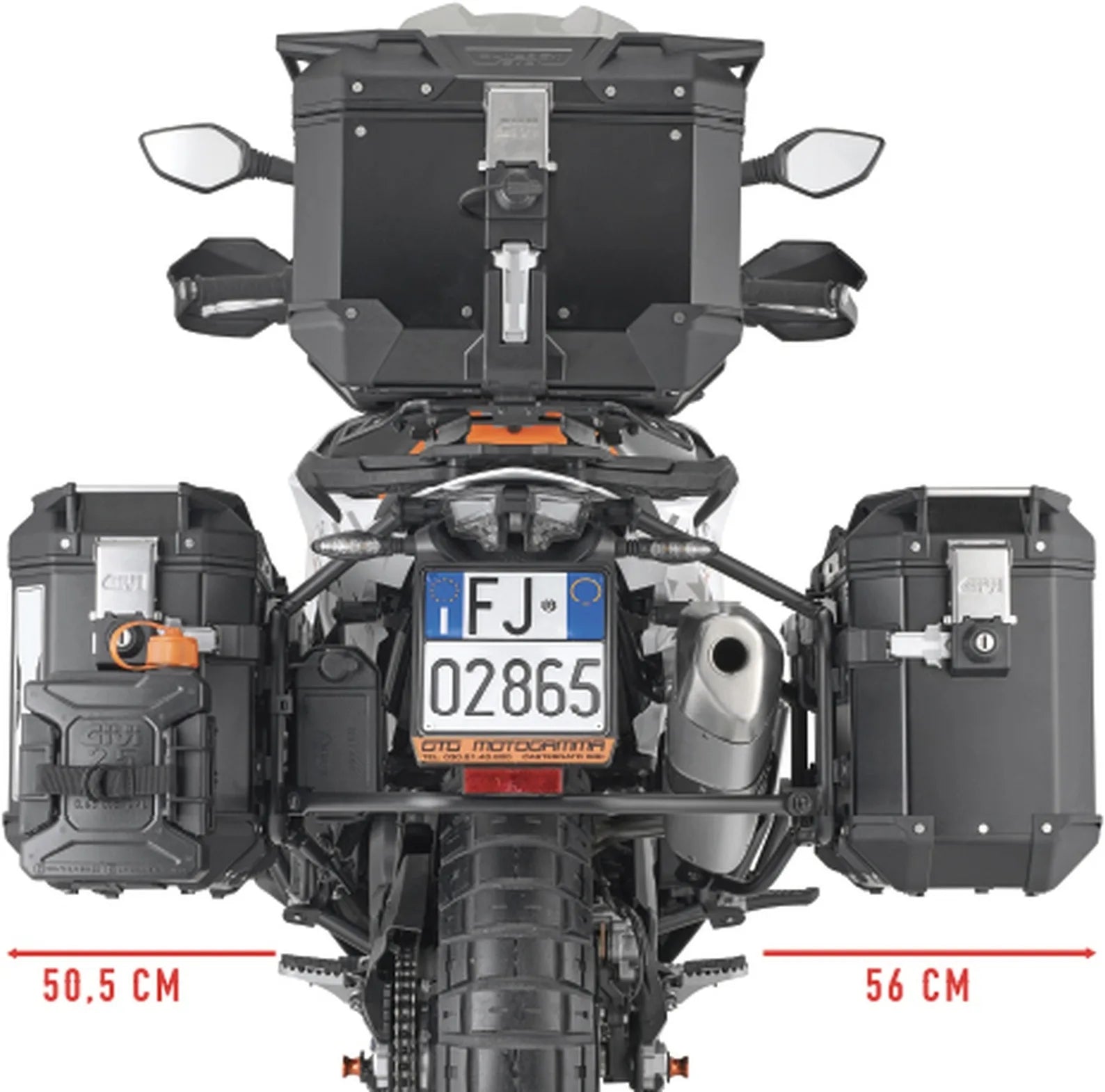 Maletas Laterales Monokey Cam-Side Trekker Outback Evo Smart Aluminio + Cerradura 70 Lt Trekker Outback Evo Smart Aluminio - Givi Compatible Con Ktm 890 Adventure (2023-2025)