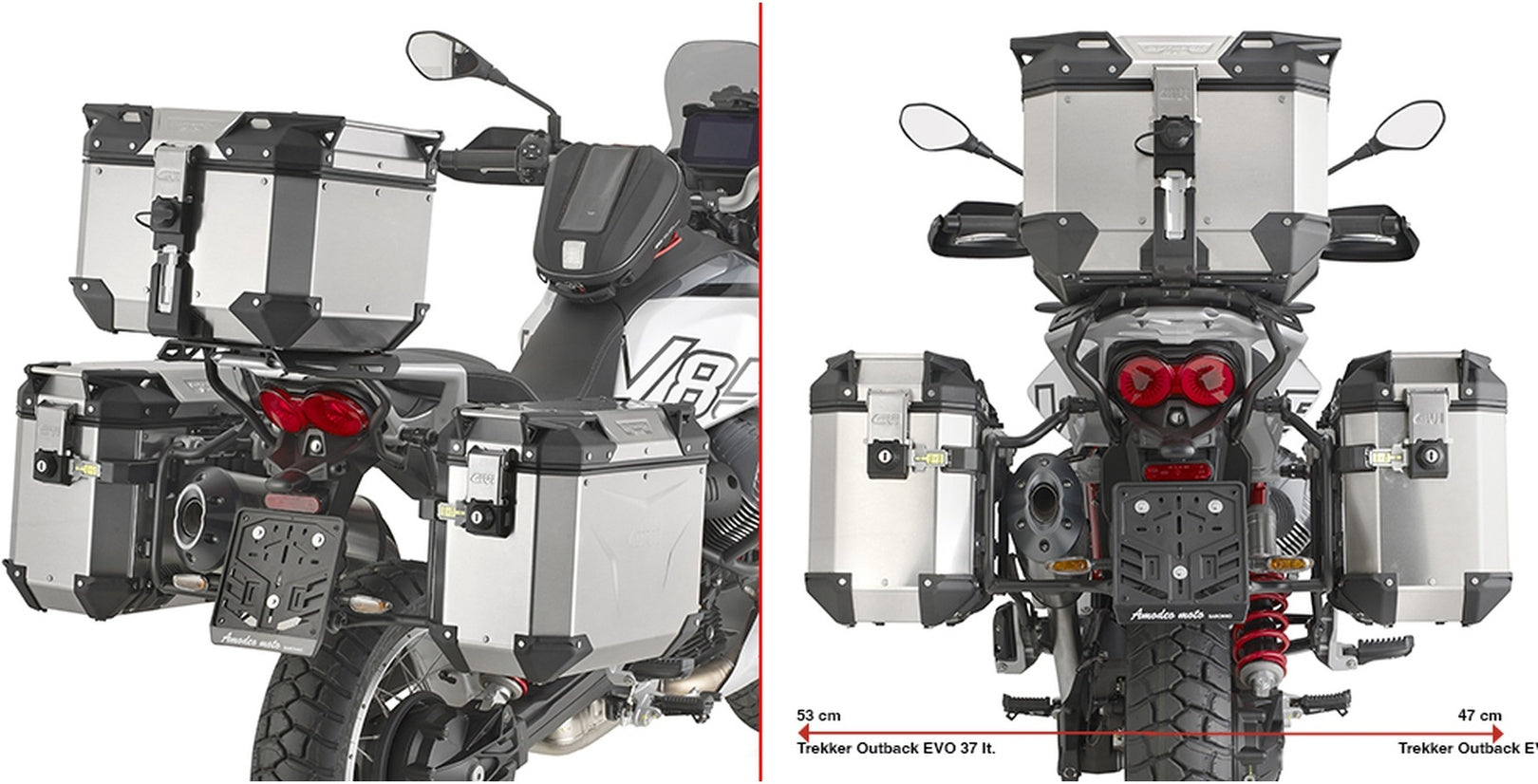 Portamaletas Lateral Pl One-Fit Para Maletas Monokey Cam-Side - Givi Compatible Con Moto Guzzi V85 Tt (2024)