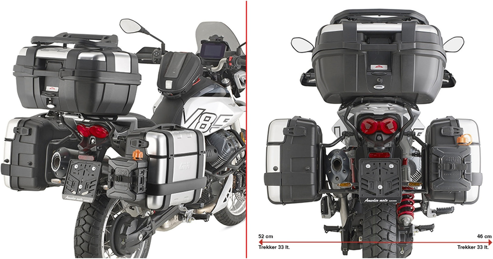 Maletas Laterales Monokey Trekker Dolomiti Aluminio 60 Lt Trekker Dolomiti Aluminio - Givi Compatible Con Moto Guzzi V85 Tt (2024)
