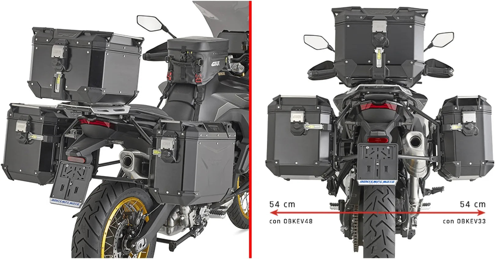Maletas Laterales Monokey Cam-Side Trekker Outback Evo Smart Aluminio Anodizado + Cerradura 74 Lt Trekker Outback Evo Smart Aluminio Anodizado - Givi Compatible Con Voge Valico 900 Dsx (2024)