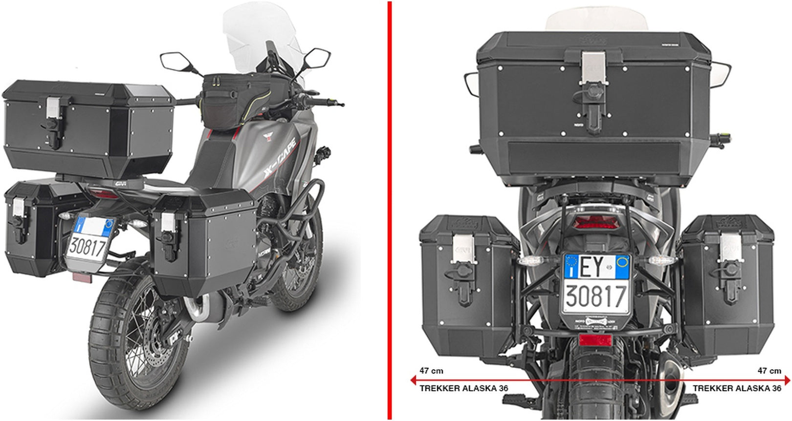 Pannier Holder Pl One-Fit For Monokey Side-Cases - Givi Compatible With Moto Morini X-Cape 649 (2021-2024)