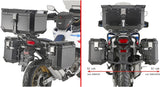 Maletas Laterales Monokey Cam-Side Trekker Outback Evo Smart Aluminio Negro + Cerradura Dx Recortada 88 Lt Trekker Outback Evo Smart Aluminio - Givi Compatible Con Honda Crf 1100 L Africa Twin (2020-2023)