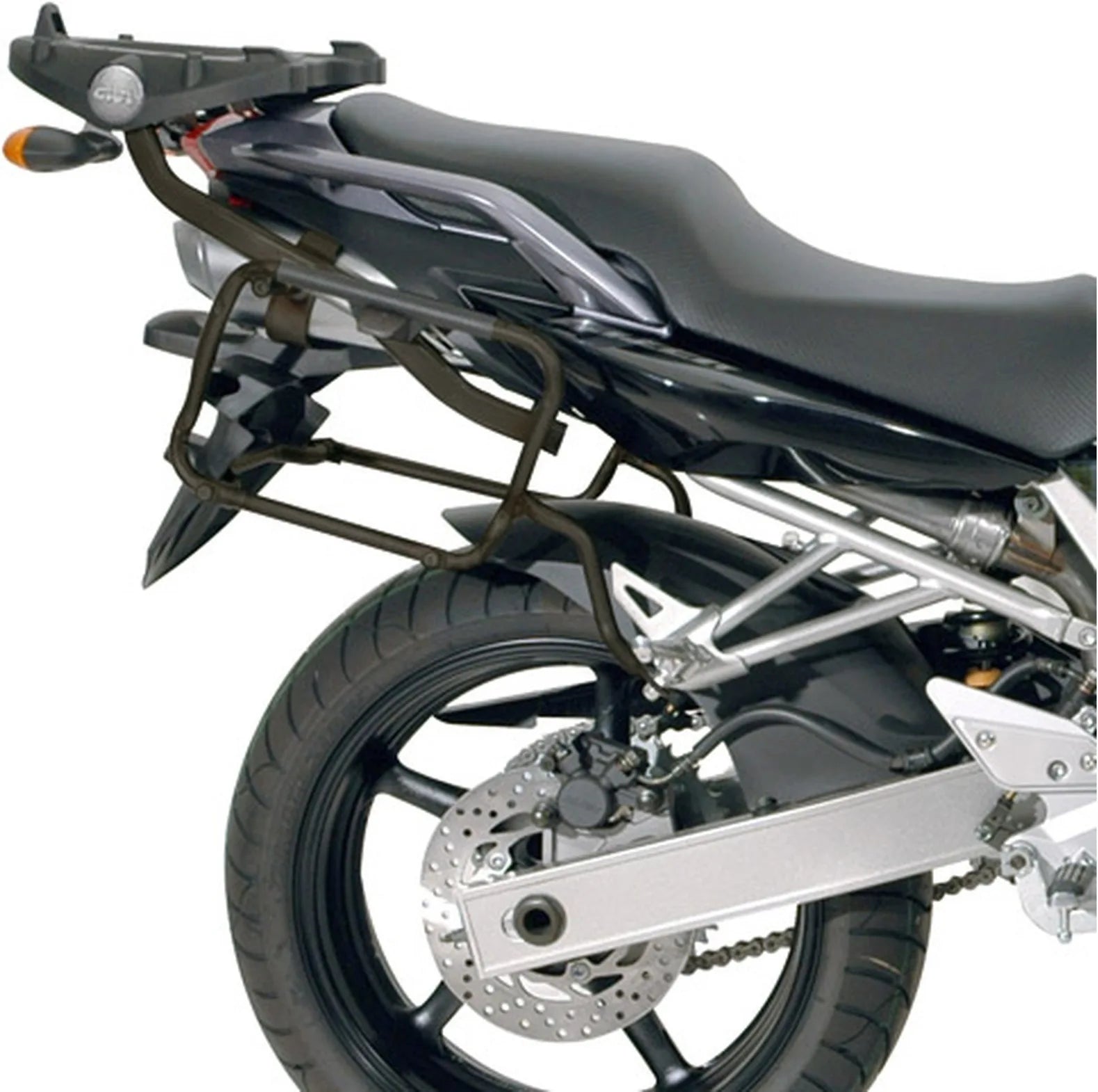 Baúl + Maletas Laterales Blade Negro 107 Lt Blade Plastico - Givi Compatible Con Yamaha Fz-6 - Fazer (2004-2006)