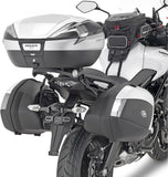 Carbon Look Tech Top Case + Side Cases - 121 Lt Technopolymer - Givi Compatible With Kawasaki Versys 650 (2015-2021)