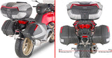 Baúl + Maletas Laterales Carbon Look Tech 121 Lt Plastico - Givi Compatible Con Moto Guzzi V 100 Mandello 1000 (2022-2024)