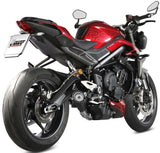 Complete Exhaust System Without Catalytic Converter And Without Sound Certification X-M5 Steel Black - Mivv Compatible With Triumph Street Triple 765 R - Rs (2023-2024)