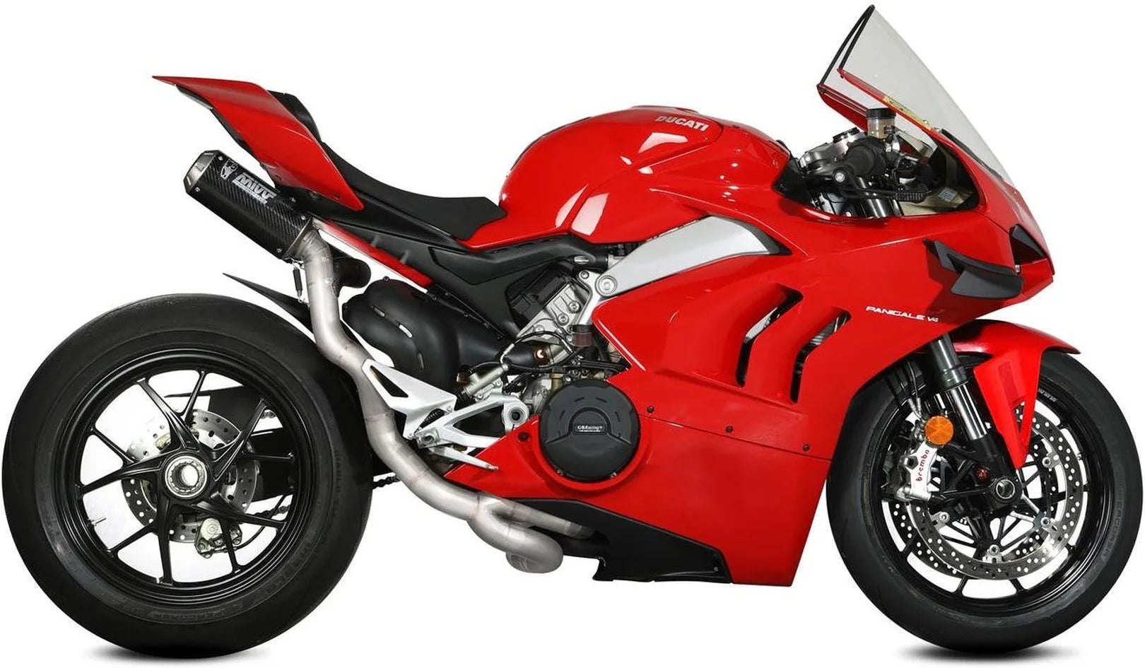 Sistema De Escape Completo Sin Catalizador Y Sin Homologación Acústica Mk3 Carbono - Mivv Compatible Con Ducati Panigale V4 (2018-2022)