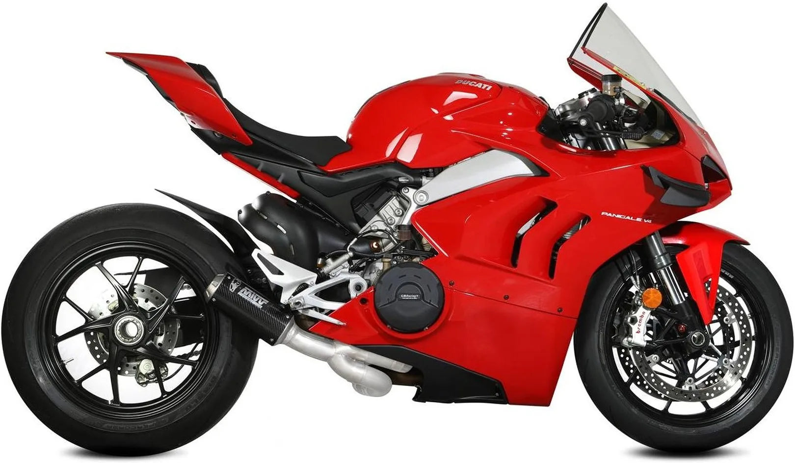 Sistema De Escape Completo Sin Catalizador Y Sin Homologación Acústica Mk3 Carbono - Mivv Compatible Con Ducati Streetfighter V4 (2020-2022)