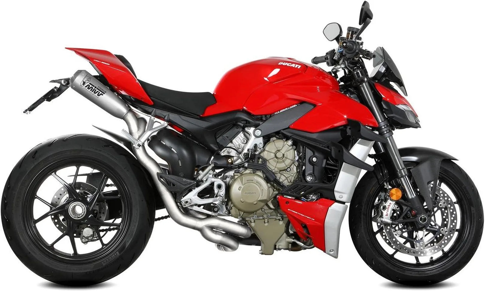Sistema De Escape Completo Sin Catalizador Y Sin Homologación Acústica X-M1 Titano - Mivv Compatible Con Ducati Streetfighter V4 (2020-2022)