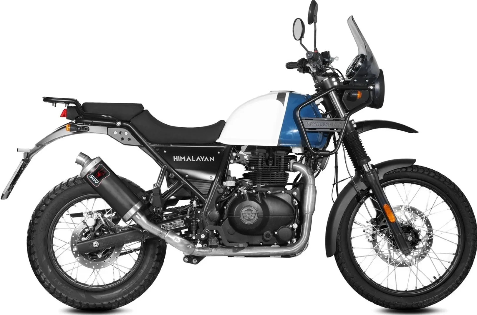 Tubo De Escape Con Catalizador Y Homologación Acústica Dakar Acero Negro - Mivv Compatible Con Royal Enfield Himalayan (2021-2023)