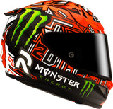 Casco Integral Para Moto Hjc Rpha 12 P.I.M. Evo (Carbon-Aramid/Fiberglass/Natural Fiber) Mc1 Quartararo Replica Ii Talla 05 Xxs