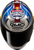Casco Integral Para Moto Hjc Rpha 12 P.I.M. Evo (Carbon-Aramid/Fiberglass/Natural Fiber) Mc21 Red Bull Austin Gp 2 Talla 08 M