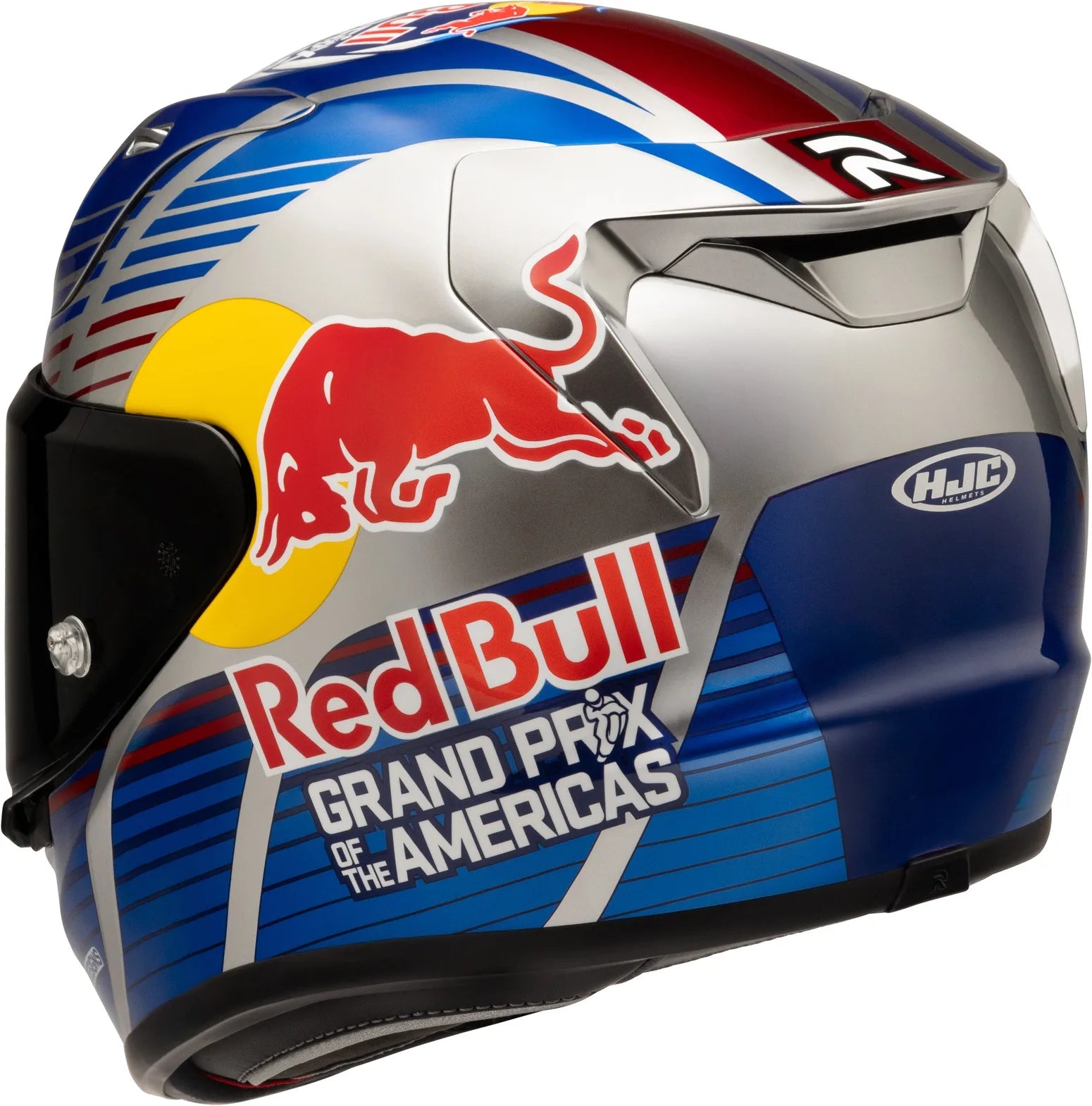 Casco Integral Para Moto Hjc Rpha 12 P.I.M. Evo (Carbon-Aramid/Fiberglass/Natural Fiber) Mc21 Red Bull Austin Gp 2 Talla 10 Xl