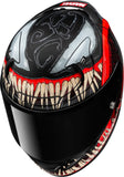 Casco Integral Para Moto Hjc Rpha 12 P.I.M. Evo (Carbon-Aramid/Fiberglass/Natural Fiber) Mc1Sf Venom 3 Marvel Talla 07 S