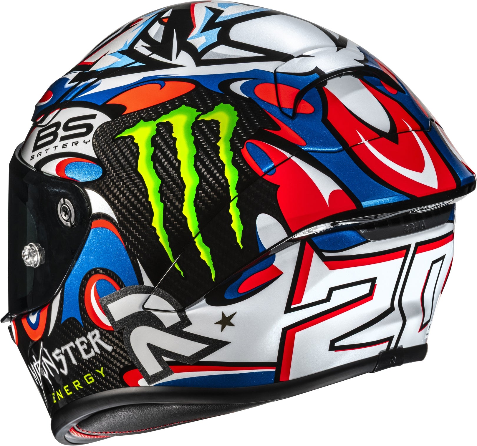 Full-Face Motorcycle Helmet Hjc Rpha 1 V2 Carbon P.I.M. Plus (Carbon/Aramid/Glass Fiber) Mc21 Quartararo Le Mans 3 Size 06 Xs