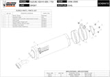 Tubo De Escape Con Homologación Acústica Oval Carbono - Mivv Compatible Con Suzuki Gsx-R 750 (1996-2000)