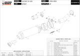 Tubo De Escape Con Homologación Acústica Gp Acero Negro - Mivv Compatible Con Suzuki Sv 650 (1999-2002)