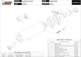 Tubo De Escape Con Homologación Acústica Oval Acero - Mivv Compatible Con Suzuki Sv 650 (1999-2002)