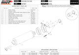 Tubo De Escape Con Catalizador Y Homologación Acústica Oval Carbono - Mivv Compatible Con Suzuki Sv 650 (2003)