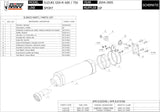 Tubo De Escape Con Homologación Acústica Gp Carbono - Mivv Compatible Con Suzuki Gsx-R 750 (2004-2005)