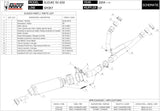 Tubo De Escape Sin Catalizador Y Con Homologación Acústica Gp Carbono - Mivv Compatible Con Suzuki Sv 650 (2004-2015)