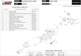 Tubo De Escape Con Homologación Acústica Gp Carbono - Mivv Compatible Con Suzuki Gsx-R 1000 (2005-2006)