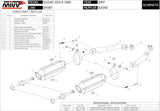 Escape Doble Sin Catalizador Con Homologación Acústica Suono Acero Negro Carbono - Mivv Compatible Con Suzuki Gsx-R 1000 (2007-2008)