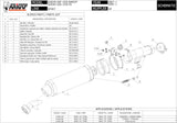 Tubo De Escape Con Homologación Acústica Gp Carbono - Mivv Compatible Con Suzuki Gsx 1250 Fa (2009-2016)
