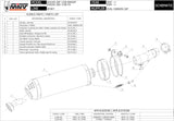Exhaust Tip With Noise Certification Oval Carbon Carbon - Mivv Compatible With Suzuki Gsf 1250 Bandit (2007-2016)