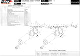Escape Doble Con Homologación Acústica Oval Carbono - Mivv Compatible Con Suzuki Dl 1000 V-Strom (2002-2013)
