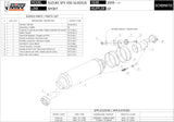 Tubo De Escape Con Homologación Acústica Gp Carbono - Mivv Compatible Con Suzuki Gladius (2009-2015)