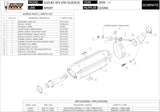 Tubo De Escape Con Homologación Acústica Suono Acero Carbono - Mivv Compatible Con Suzuki Gladius (2009-2015)