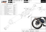 Tubo De Escape Con Homologación Acústica Gp Carbono - Mivv Compatible Con Suzuki Gsx-R 600 (2011-2016)
