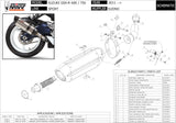 Tubo De Escape Con Homologación Acústica Suono Acero Negro Carbono - Mivv Compatible Con Suzuki Gsx-R 750 (2011-2017)