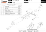 Tubo De Escape Con Homologación Acústica Gp Carbono - Mivv Compatible Con Suzuki Gsr 750 (2011-2016)